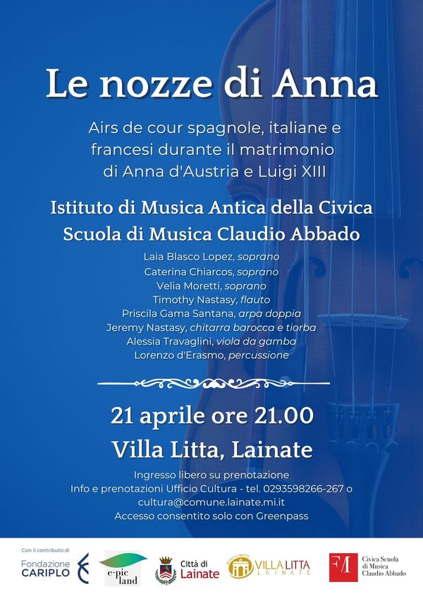 Le nozze di Anna Concerto Scuole Civiche di Milano